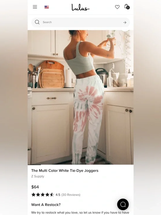 Lulus Z Supply Women’s Multicolor White String Tie Joggers with pockets Size M - Picture 3 of 9